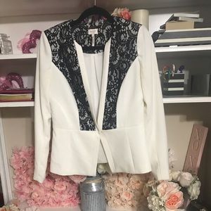 Laundry by Shelli Segal Black Lace Blazer